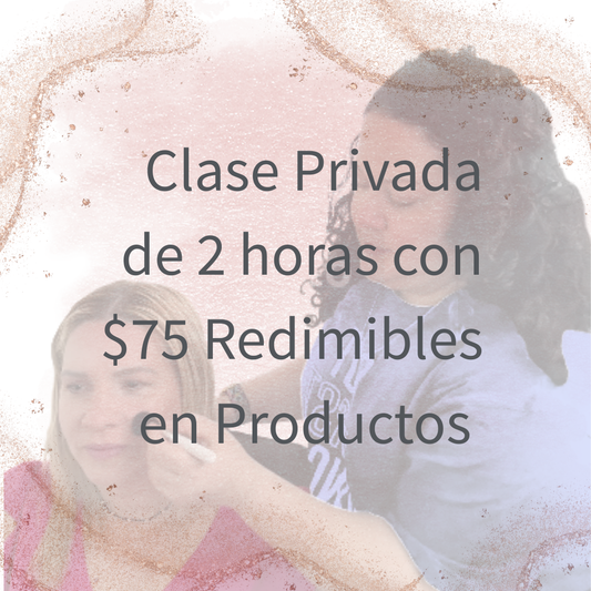 Clase Privada 2 Horas $75 Redimibles en Productos